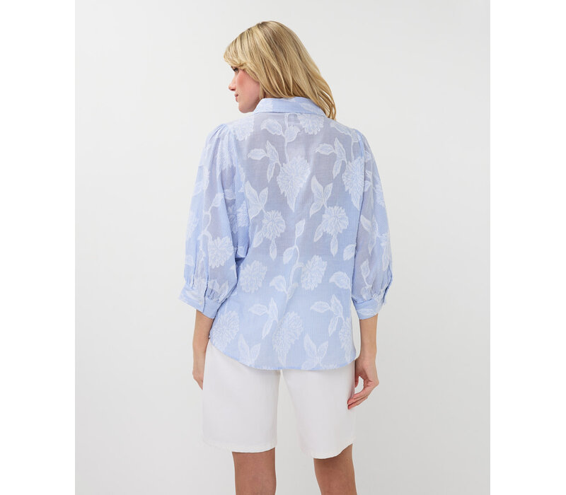 EsQualo 14203 Blue Printed Blouse