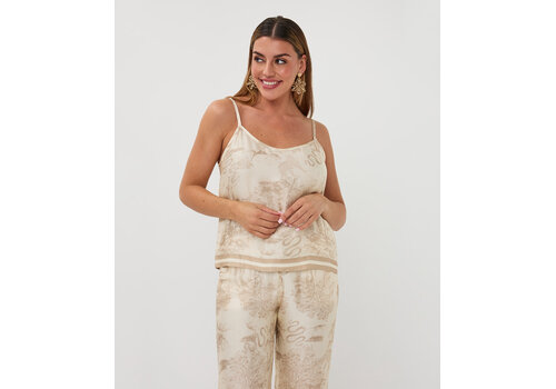 EsQualo S/S EsQualo 14226 Cream Safari Camisole
