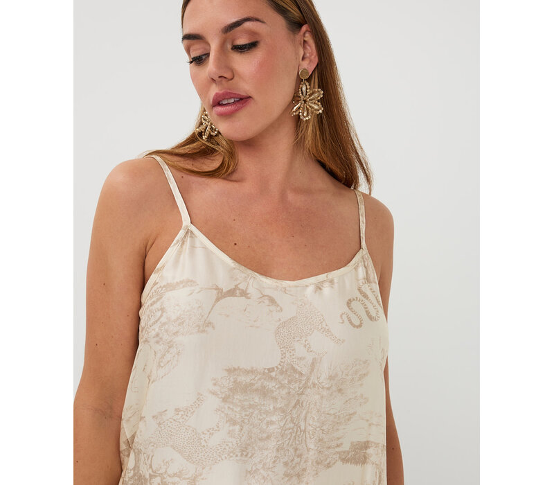 EsQualo 14226 Cream Safari Camisole