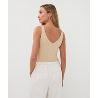 EsQualo 27206 Gold Lurex Ribbed Singlet