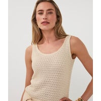 EsQualo 02214 Natural Sequin Singlet