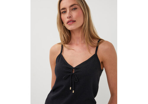 EsQualo S/S EsQualo 27204 Black Lurex Camisole Top