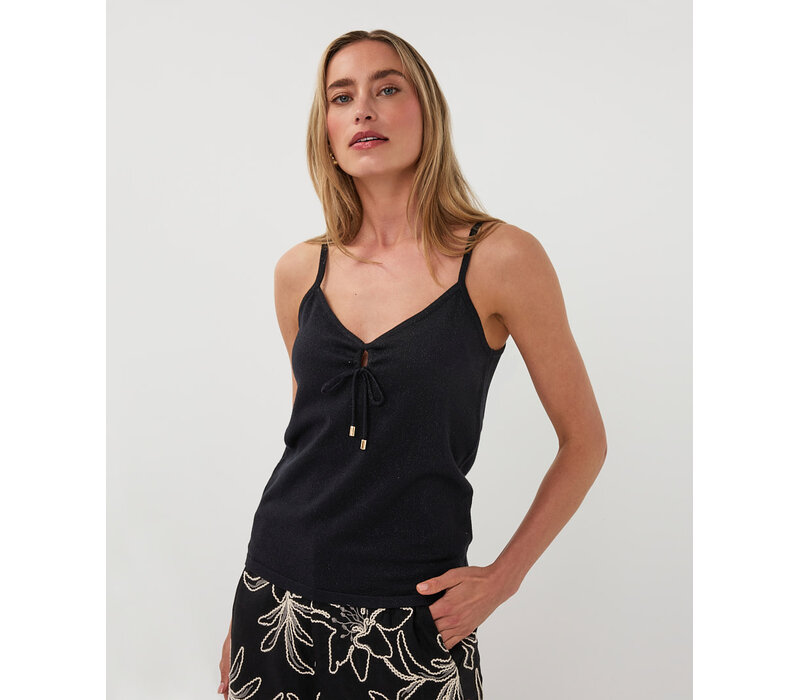 EsQualo 27204 Black Lurex Camisole Top