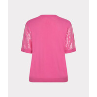 EsQualo 02200 Pink Sequins S/Sleeve Top