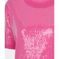 EsQualo 02200 Pink Sequins S/Sleeve Top