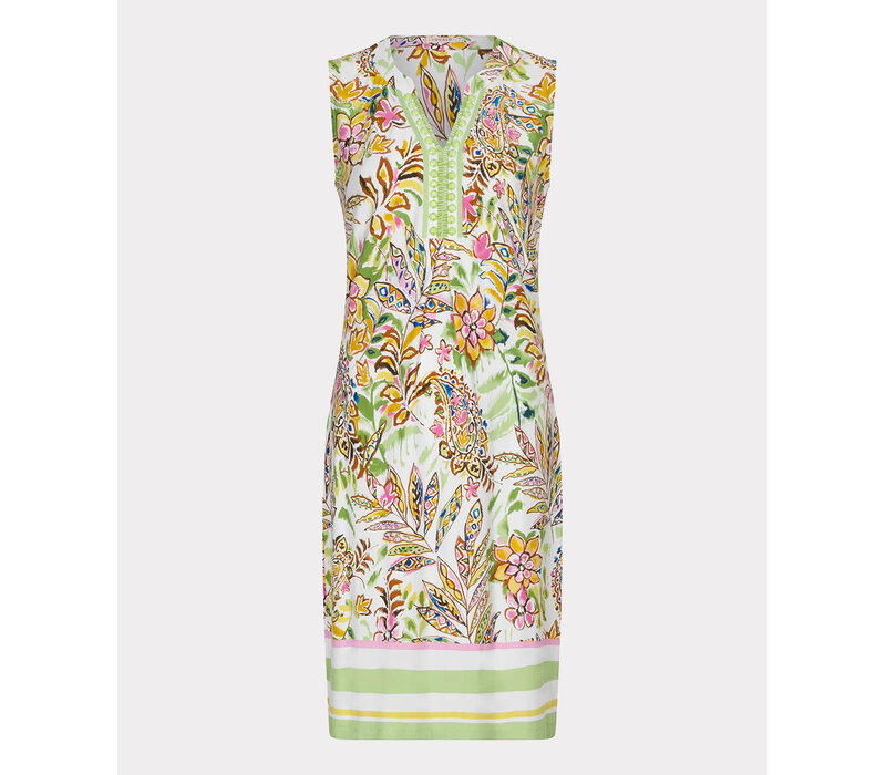 EsQualo 30223 Slv/less Jungle Print Dress