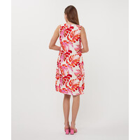 EsQualo 10206 multi colour Leaf Print Dress