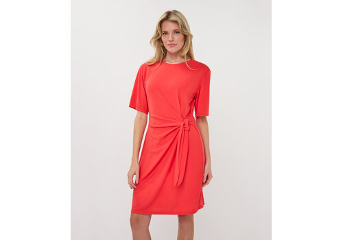 EsQualo S/S EsQualo 10224 Poppy Red Bow Dress