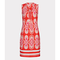 EsQualo 30218 Red Multi Print Dress