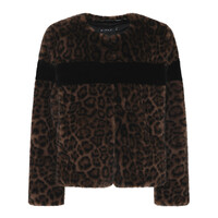Micha 143 235 Leopardprint Faux Fur Jacket