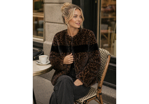 Micha A/W Micha 143 235 Leopardprint Faux Fur Jacket