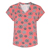 Micha S/S Micha 181 183 Coral Print Stretchy Top