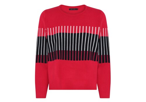 Micha S/S Micha 180 149 Red/Navy fine knit Sweater