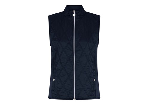Micha S/S Micha 105 381 Navy Quilt & Jersey Gilet
