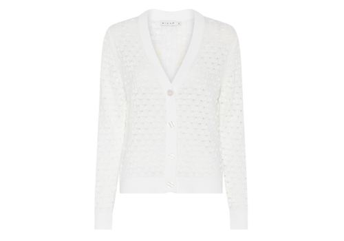 Micha S/S Micha 144 218 White Knit Cardigan