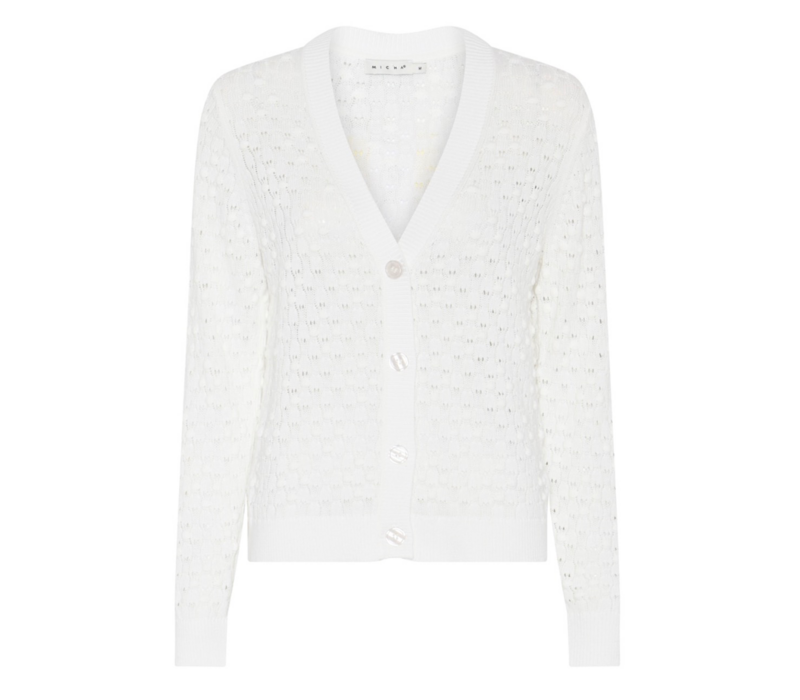 Micha 144 218 White Knit Cardigan