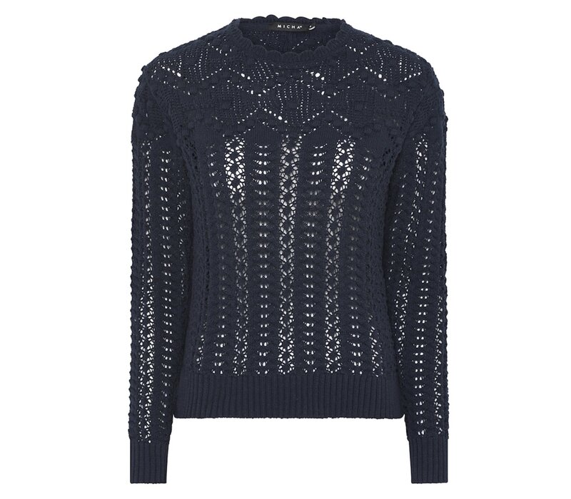 Micha 179 109 Navy Gap Knit sweater