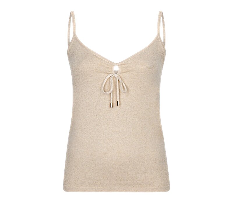 EsQualo 27204 Gold Lurex Camisole Top
