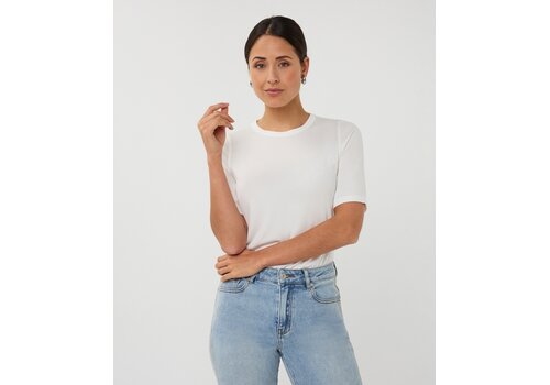 EsQualo S/S Esqualo 30017 Off-White Rib T-Shirt