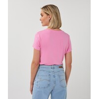 Esqualo 30019 Rose Pink V/neck Diamanté T