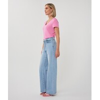 Esqualo 30019 Rose Pink V/neck Diamanté T