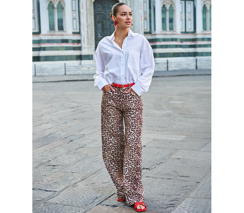 Esqualo 12001 Leopardprint Trousers