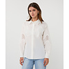 EsQualo S/S Esqualo 14012 Off-Wht Lace poplin Blouse