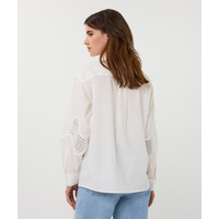 Esqualo 14012 Off-Wht Lace poplin Blouse