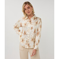 Esqualo 14014 Beige Print Blouse
