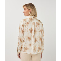 Esqualo 14014 Beige Print Blouse