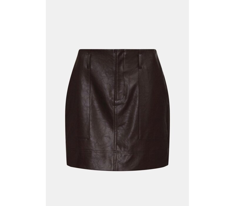 MD’M 36911907 Mahogany Faux Leather Skirt