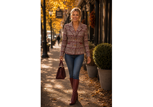 MD’M MD’M 36804007 Tweed Blazer w/Sequins