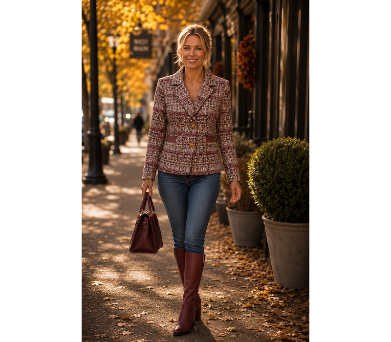MD’M 36804007 Tweed Blazer w/Sequins