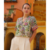EsQualo S/S EsQualo 14204 Jungle Print Blouse