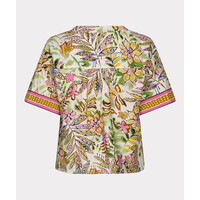 EsQualo 14204 Jungle Print Blouse