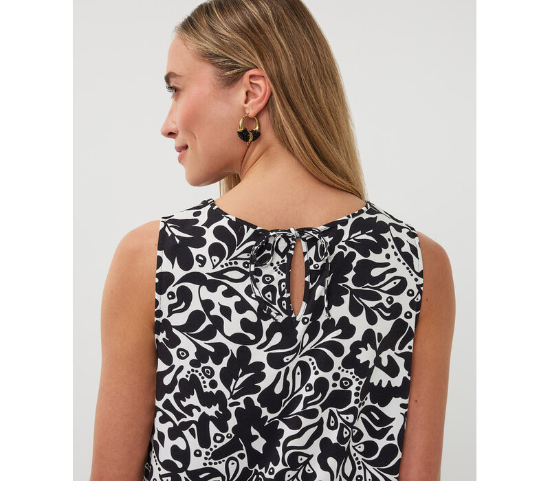 EsQualo 30202 Black & White Stretch Top