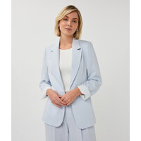 EsQualo 10037 Pale Blue Fine Crinkle Blazer