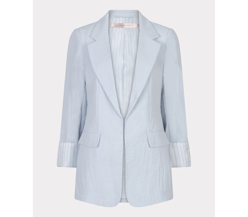 EsQualo 10037 Pale Blue Fine Crinkle Blazer