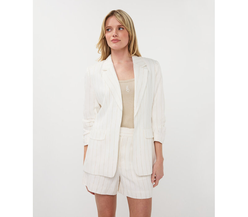 EsQualo 17200 Stripe Linen Mix Blazer