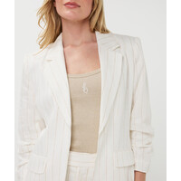 EsQualo 17200 Stripe Linen Mix Blazer