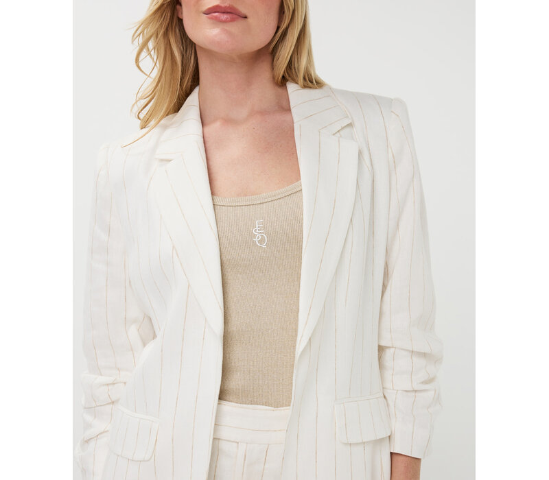 EsQualo 17200 Stripe Linen Mix Blazer