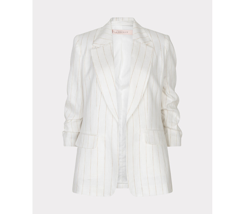 EsQualo 17200 Stripe Linen Mix Blazer