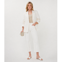 EsQualo 17200 Stripe Linen Mix Blazer