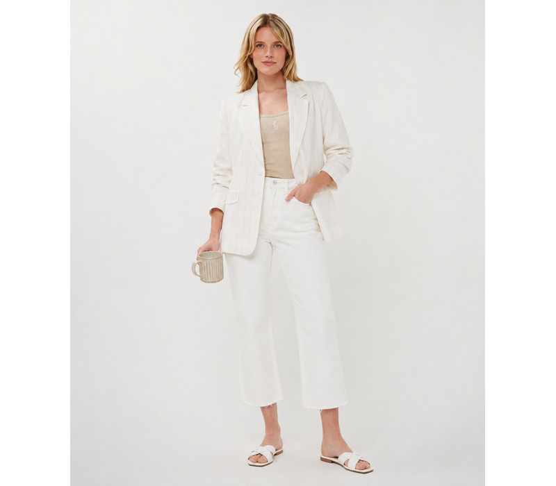 EsQualo 17200 Stripe Linen Mix Blazer