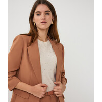 EsQualo 10000 Tan Ruched Sleeve Blazer