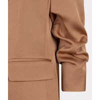 EsQualo 10000 Tan Ruched Sleeve Blazer