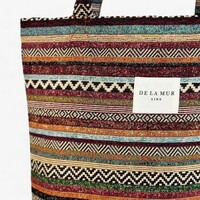 DE LA MUR “BOSPPIPER” Fabric Shoulder Bag
