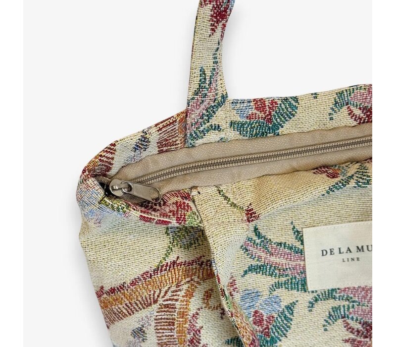 DE LA MUR “BOSBCCOLOR” Fabric Bag w/Zip