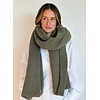 DE LA MUR DE LA MUR “BARIDI” Olive Polar Fleece Scarf