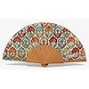 DE LA MUR DE LA MUR “VENTFLORA” Fabric/Wooden Fan